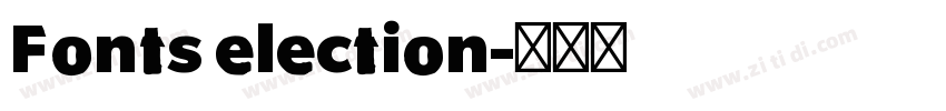 Fonts election字体转换